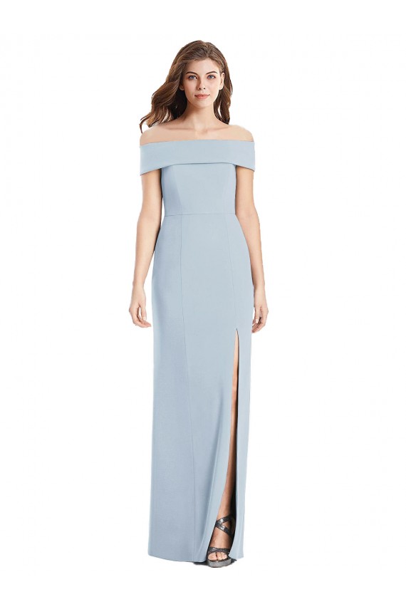 Trumpet Off the Shoulder Stretch Crepe Long Light Sky Blue Formal Dress / Bridesmaid Dress Sydney