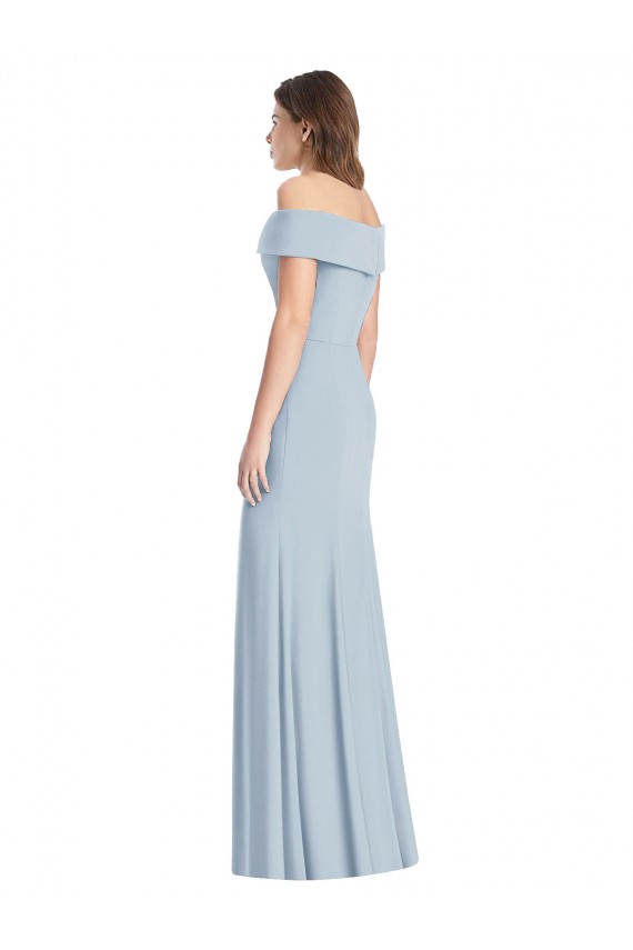 Trumpet Off the Shoulder Stretch Crepe Long Light Sky Blue Formal Dress / Bridesmaid Dress Sydney