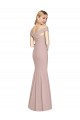 Trumpet Off the Shoulder Stretch Crepe Long Dusty Pink Semi Formal Evening Dress / Prom Dress / Bridesmaid Dress Sydney