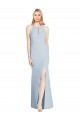Trumpet Halter Neck Stretch Crepe Long Light Sky Blue Semi Formal Evening Dress / Prom Dress / Bridesmaid Dress Sydney
