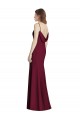 Trumpet Bateau Neck Stretch Crepe Long Burgundy Gold Semi Formal Evening Dress / Bridesmaid Dress Sydney