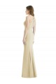 Trumpet Bateau Neck Stretch Crepe Long Champagne Semi Formal Evening Dress / Prom Dress / Bridesmaid Dress Sydney
