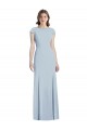 Trumpet Bateau Neck Stretch Crepe Long Light Sky Blue Formal Dress / Bridesmaid Dress Sydney