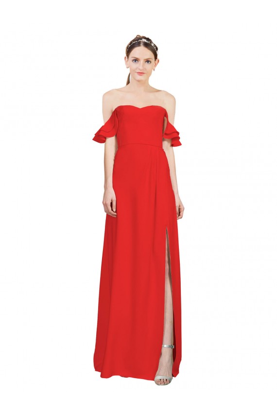 A-Line Sweetheart Stretch Crepe Long Red Formal Evening Gown / Prom Dress / Bridesmaid Dress Sydney