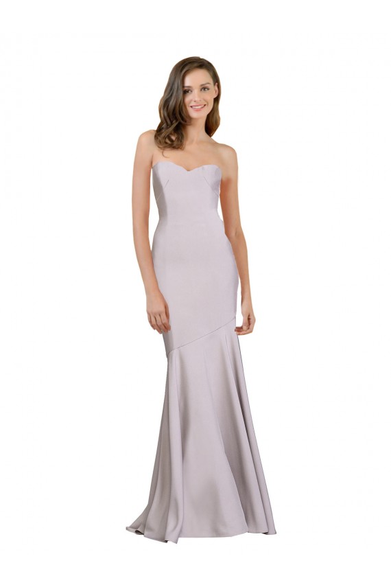 Mermaid Strapless Stretch Crepe Long Arctic Lilac Prom Dress / Bridesmaid Dress Sydney