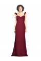 Mermaid Strapless Stretch Crepe Long Burgundy Prom Dress / Bridesmaid Dress Sydney