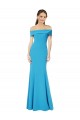 Sheath Off the Shoulder Stretch Crepe Long Peacock Blue Formal Evening Gown / Prom Dress / Bridesmaid Dress Sydney