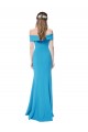 Sheath Off the Shoulder Stretch Crepe Long Peacock Blue Formal Evening Gown / Prom Dress / Bridesmaid Dress Sydney