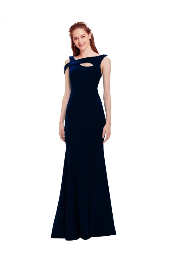 Mermaid Off the Shoulder Stretch Crepe Long Dark Navy Formal Evening Gown / Prom Dress / Bridesmaid Dress Sydney