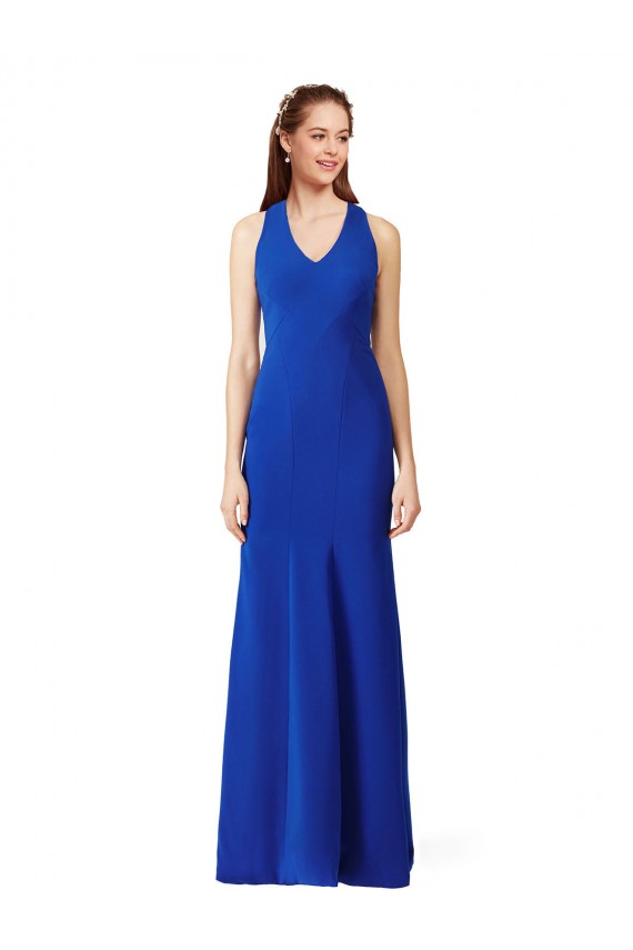Mermaid V-Neck Stretch Crepe Long Royal Blue Formal Evening Gown / Prom Dress / Bridesmaid Dress Sydney