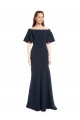 Mermaid Off the Shoulder Stretch Crepe Long Dark Navy Bridesmaid Dress / Formal Dress Sydney