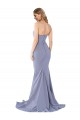 Mermaid Strapless Stretch Crepe Long Smoke Blue Formal Evening Gown / Prom Dress / Bridesmaid Dress Sydney
