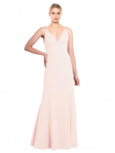 A-Line High Neck Stretch Crepe Long Pink Formal Evening Gown / Prom Dress / Bridesmaid Dress Sydney