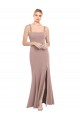 Mermaid High Neck Stretch Crepe Long Dusty Pink Prom Dress / Bridesmaid Dress Sydney