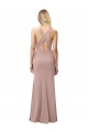 Sheath High Neck Stretch Crepe Long Dusty Pink Prom Dress / Bridesmaid Dress Sydney