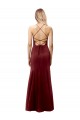 Mermaid High Neck Stretch Crepe Long Burgundy Gold Formal Evening Gown / Prom Dress / Bridesmaid Dress Sydney