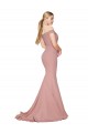 Mermaid High Neck Stretch Crepe Sweep Train Dusty Pink Formal Evening Gown / Prom Dress / Bridesmaid Dress Sydney