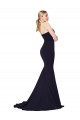 Mermaid High Neck Stretch Crepe Sweep Train Dark Navy Formal Evening Gown / Prom Dress / Bridesmaid Dress Sydney