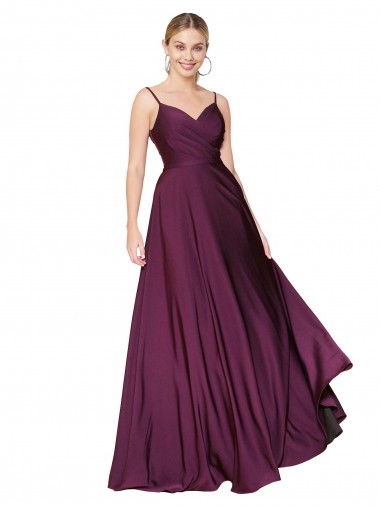 A-Line High Neck Stretch Crepe Long Wild Berry Formal Evening Gown / Prom Dress / Bridesmaid Dress Sydney