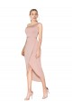 Mermaid High Neck Stretch Crepe Knee Length Mauve Formal Dress / Bridesmaid Dress Sydney