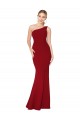 Mermaid High Neck Stretch Crepe Long Burgundy Formal Evening Gown / Prom Dress / Bridesmaid Dress Sydney