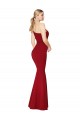 Mermaid High Neck Stretch Crepe Long Burgundy Formal Evening Gown / Prom Dress / Bridesmaid Dress Sydney