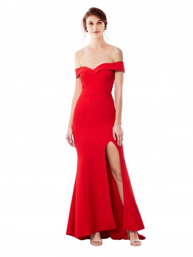 Mermaid High Neck Stretch Crepe Long Red Formal Evening Dress / Prom Dress / Bridesmaid Dress Sydney