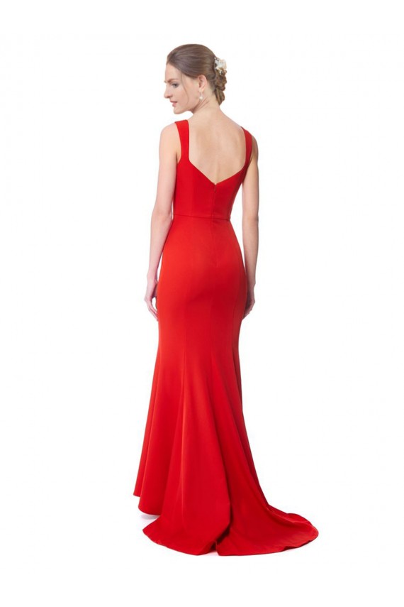Mermaid High Neck Stretch Crepe Long Red Formal Evening Gown / Prom Dress / Bridesmaid Dress Sydney
