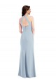 A-Line V-Neck Stretch Crepe Long Light Sky Blue Formal Evening Gown / Prom Dress / Bridesmaid Dress Sydney