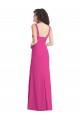 Trumpet Square Neck Stretch Crepe Long Fuchsia Semi Formal Evening Dress / Prom Dress / Bridesmaid Dress Sydney