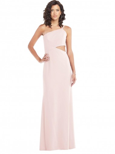 Trumpet One Shoulder Stretch Crepe Long Pink Formal Evening Gown / Prom Dress / Bridesmaid Dress Sydney