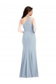 Trumpet One Shoulder Stretch Crepe Long Light Sky Blue Formal Dress / Bridesmaid Dress Sydney