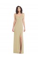 Trumpet Square Neck Stretch Crepe Long Champagne Formal Evening Gown / Prom Dress / Bridesmaid Dress Sydney