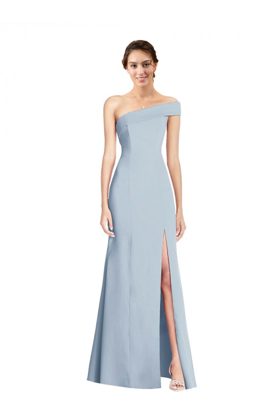 Trumpet Off the Shoulder Stretch Crepe Long Light Sky Blue Formal Evening Gown / Prom Dress / Bridesmaid Dress Sydney