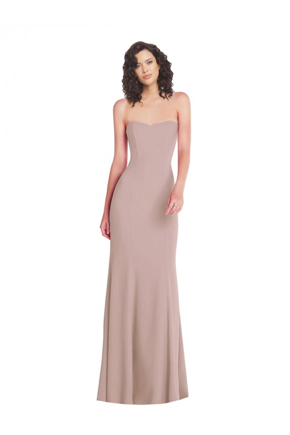 Mermaid Strapless Stretch Crepe Long Dusty Pink Formal Evening Gown / Prom Dress / Bridesmaid Dress Sydney