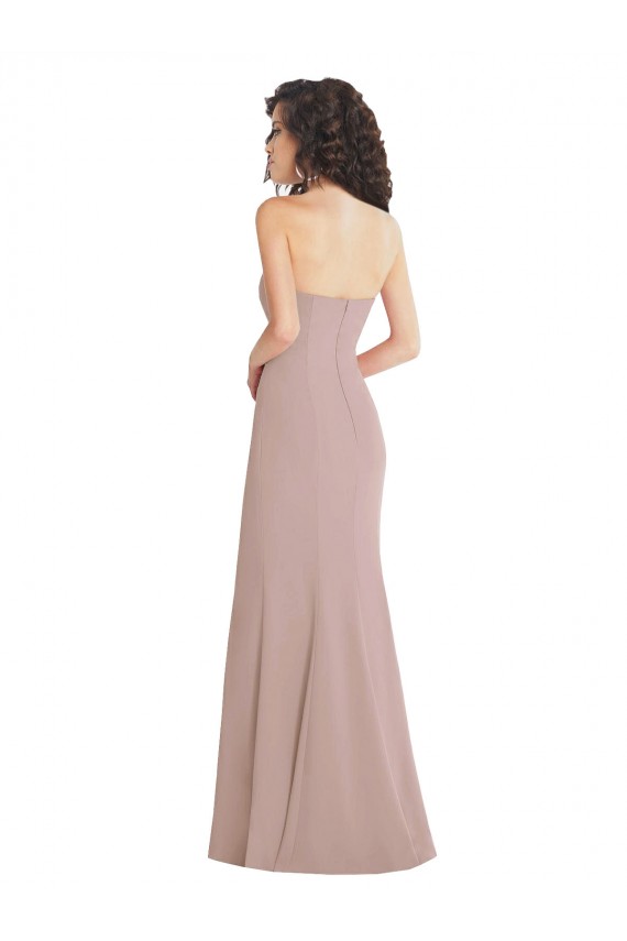 Mermaid Strapless Stretch Crepe Long Dusty Pink Formal Evening Gown / Prom Dress / Bridesmaid Dress Sydney