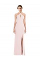 Trumpet Halter Neck Stretch Crepe Long Pink Formal Evening Gown / Prom Dress / Bridesmaid Dress Sydney