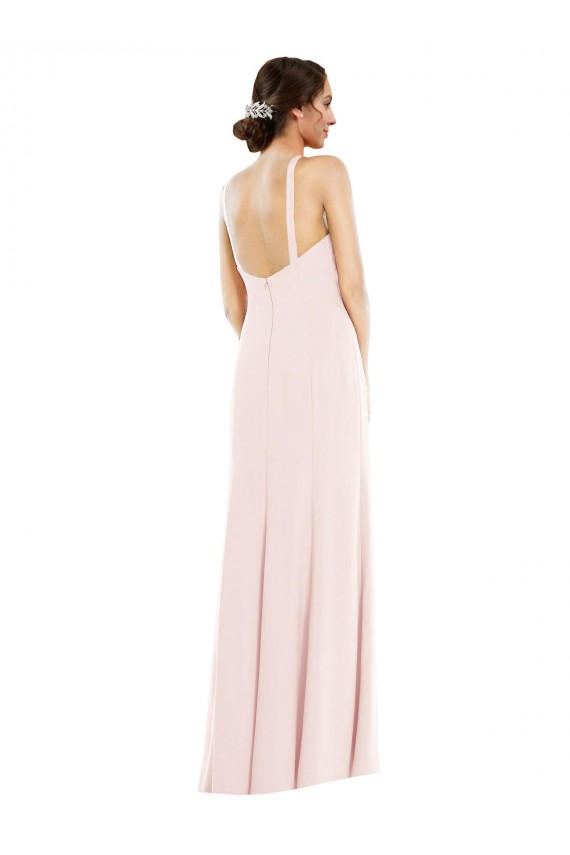 Trumpet Halter Neck Stretch Crepe Long Pink Formal Evening Gown / Prom Dress / Bridesmaid Dress Sydney