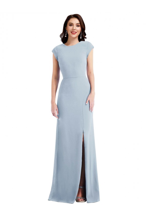 Trumpet Stretch Crepe Long Light Sky Blue Formal Evening Gown / Prom Dress / Bridesmaid Dress Sydney