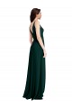 A-Line V-Neck Stretch Crepe Long Midnight Green Formal Evening Gown / Prom Dress / Bridesmaid Dress Sydney