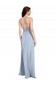 Sheath High Neck Stretch Crepe Long Light Sky Blue Formal Evening Gown / Prom Dress / Bridesmaid Dress Sydney