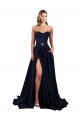 A-Line High Neck Stretch Crepe Long Dark Navy Formal Dress / Bridesmaid Dress Sydney