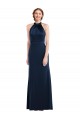 Trumpet High Neck Stretch Crepe Long Dark Navy Semi Formal Evening Dress / Prom Dress / Bridesmaid Dress Sydney