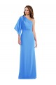 Trumpet One Shoulder Stretch Crepe Long Peacock Blue Semi Formal Evening Dress / Prom Dress / Bridesmaid Dress Sydney