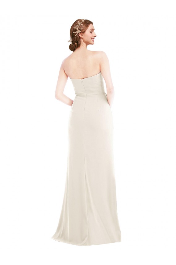 Trumpet Strapless Stretch Crepe Long Ivory Semi Formal Evening Dress / Prom Dress / Bridesmaid Dress Sydney