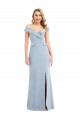 Trumpet Off the Shoulder Stretch Crepe Long Light Sky Blue Semi Formal Evening Dress / Prom Dress / Bridesmaid Dress Sydney