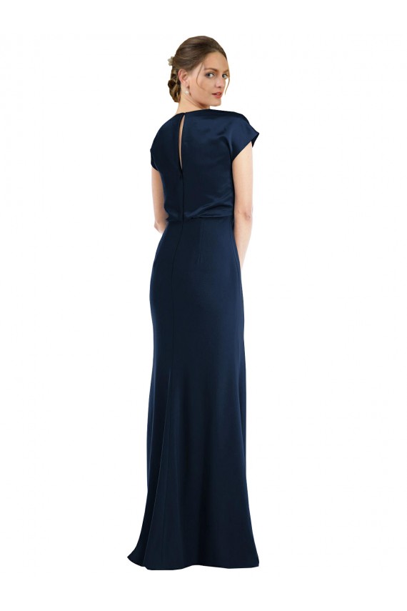 Trumpet Off the Shoulder Stretch Crepe Long Dark Navy Formal Evening Gown / Prom Dress / Bridesmaid Dress Sydney
