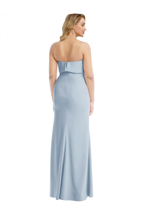 Trumpet Strapless Stretch Crepe Long Light Sky Blue Semi Formal Evening Dress / Prom Dress / Bridesmaid Dress Sydney