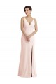 Trumpet V-Neck Stretch Crepe Long Pink Formal Evening Gown / Prom Dress / Bridesmaid Dress Sydney