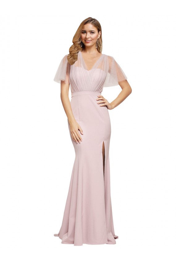 Sheath Sweetheart Stretch Crepe & Tulle Long Mauve Formal Evening Gown / Prom Dress / Bridesmaid Dress Sydney